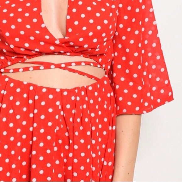 RED POLKA DOT ROMPER - Picture 5 of 11